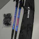 Aihoye Trekking Hiking Poles - 2 Pack Adjustable Walking Sticks, Collapsible Lightweight Aluminum 7075, Hiking Sticks with Quick Flip-Lock and Comfortable Cork Grips (Blue)