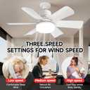 Socket Fan Light Original-Warm,Natural,Cool LED 20'' Screw in Ceiling Fans with Lights and Remote Control,Replacement for Lightbulb-Bedroom,Kitchen,Bathroom 2000L, Temperature can Change