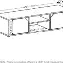 Furinno CLASSIC TV Stand, Petite 2-Tier Entertainment Center with Open Shelf and Door Cabinets, TV Console for TV up to 55 Inch, for Living Room, Bedroom, Espresso