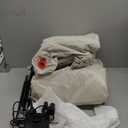 QPAU Inflatable Toddler Travel Bed with Tent, Portable Kids Air Mattress with Safety Bumpers, Ideal for Home, Grandma's, Camping, Traveling -Includes Fast Electric Pump (Khaki)