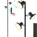 SIBRILLE Floor Lamps for Living Room, 36W LED Floor Lamp Standing Lamp with Foot Switch, 3 Color Temperatures Living Room Lamps, 3 Rotatable Light Modern Floor Lamps for Living Room Bedroom Office