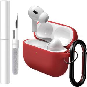 Brujula Case for AirPods Pro 3 Case Silicone Protective Cover Compatible with AirPods Pro 3rd Generation 2025(Red, AirPods Pro 3)