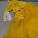 Girls Flower Vintage Floral Lace 3/4 Sleeves Floor Length Dress Wedding Party Evening Formal Pegeant Dance Gown (Yellow, 3-4T)