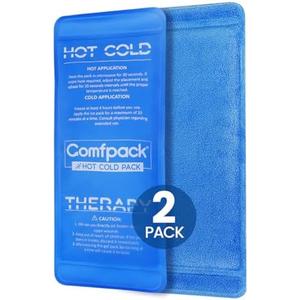 Comfpack Soft Ice Packs for Sports Injuries, Long Lasting Multipurpose Gel Ice Pack with Dual Temperatures for Muscle Pain Relief & Strains, Handheld Design Cold Pack for Head, Shoulder, Knee, Ankle