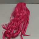BERON Hot Pink Wig Long Curly Wig Hot Pink Wavy Wigs for Women Daily Party Cosplay with Hairnet