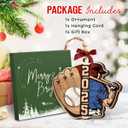 2 x Baseball Christmas Ornament 2025 - Xmas Gifts for Baseball Players, Lovers, Team, Coach, Sports Fan Gifts for Boys, Kids, Men, Son, Brothers - Wooden Ornaments Tree Decorations