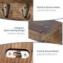 Gulex Key Holder Wall Mount, Rustic Wood Key Holder for Wall with 4 Hooks for Key Hanger to Organize Keys and Mail, Room Decor Key Hanger(Wood Color)