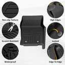 Falafa Floor Mats Fit for Toyota Tundra 2022-2024 CrewMax Cab, TPE All Weather Floor Liners for 2022 2023 2024 Toyota Tundra Car Mats Includes Front & Rear 2 Row, Non-Slip Odorless, Black