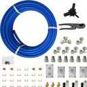 Air compressor fitting Kit 1/2 "x 100 ft. Air piping system Air compressor fitting kit with hose, connector, block, clamp