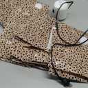 10 Pack Travel Vacuum Storage Bags with Electric Pump, 2 Large + 4 Medium + 4 Small Vacuum Sealer Bags, 80% Space Saver Bags for Luggage, Comforters and Blankets, Travel Essentials(Beige Leopard)