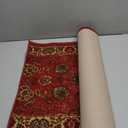 Ottomanson 1'10.5" x 6' Kitchen Runner Rug Non Slip Stain Resistant Low Pile Kitchen Floor Mat for Sink, Laundry Room, Hallway & Bathroom, Red Oriental