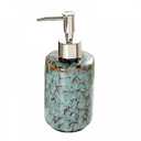 jessie Hand Soap Dispenser,Green Ceramic Liquid Hand Soap Dispenser with Pump,Modern Vintage Refillable Hand Lotion Pump Bottle for Bathroom Kitchen Set 11.8 oz (Green)