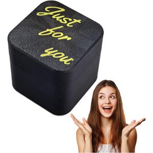 WOPLAY Surprise Finger in a Box,Funny Christmas Gag Gifts for Adults,Perfect Spoof Hand Prank Pop Up Gift with Box for Men (Black, 1pcs)