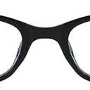 HJSTES Retro Clear Rectangle Glasses for Women Men Fake Blue Light Blocking Lens Narrow Frame Non Prescription Eyeglasses (Black)