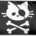 Pirate Cat Skull and Crossbone Home Flags 3 X 5 in Indoor&Outdoor Decorative Home Fall Flags Holiday Decor