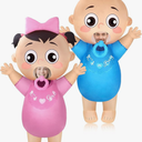 Poen 2 Pcs Inflatable Blow up Costume for Adult 96'' Baby Costume for Baby Shower Cosplay Gender Reveal Party