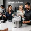 Crzoe Nugget Ice Maker Countertop, 35lbs/Day, Portable Pebble Ice Machine