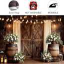 10X8FT Western Country Wedding Backdrop Rustic Barn Door White Flower Bridal Photography Backdrop Farmhouse Shabby Chic Countryside Wedding Party Banner Anniversary Floral Photo Booth Props Background