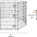 Amazon Basics Foldable Octagonal Metal Exercise Dog Playpen, Indoor/Outdoor, Single Door, 8 Panels, 24 x 42 Inches, Portable Pet Fence, Large, Black