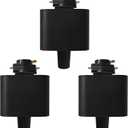 H Type 3-Wire Track Lighting Adapter for Track Lights, Pendants, 120V 3PCS Black Connectors for H Style Single Circuit Systems