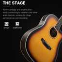 Donner 41-Inch Acoustic Electric Guitar Kit for Beginners, Full Size with Capo, Picks, Tuner, Strings, Strap - Sunbrust