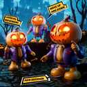 Halloween Pumpkin Dancing Robot Toy  Light-Up Musical Walking Figure, Party Decoration for Boys & Girls Ages 3-8, Fun Holiday Gift