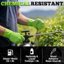 TitanFlex Heavy Duty Industrial Nitrile Gloves with Raised Diamond Texture, 8-mil, Latex Free (Green/Dark Green/Yellow), XL