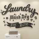 DecorSmart Laundry Room Decor Sign Farmhouse Laundry Sign Wall Decor 139 (Black) (23x15inch)