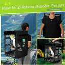 Bird Carrier Travel Cage, Cockatoo Carrier, Parrot Travel Backpack with Unbreakable Stainless Steel Mesh, Perch, Water Bottle and Food Bowl, X-Large Black