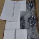 3-Light Bathroom Light Fixtures, Black Modern Vanity Lights with Milky White Frosted Glass Shades, Bathroom Wall Lamp for Mirror Kitchen Living Room Hallway Cabinet Porch