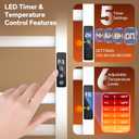 Electric Towel Warmer Wall Mounted, 6 Bar Heated Towel Rack with Intelligent Timer & Temp Control, Plug-in/Hardwire, Left and Right Compatible