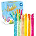 42Pcs Easter Day Bubble Wands, Mini Bubble Wands for Party Favors, Easter Colorful Gift Toys for Girls Boys Kids Toddler Adults, Party Bag Stuffers Goodie Bag Filler, Classroom Prizes
