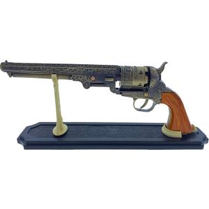 Generic US Decorative Western Style Navy Revolver for Displays, Costumes and Props. This is Not A Weapon... (Silver)