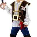 Spooktacular Creations Halloween Pirate Costume Kids, Boys Pirate Costume Set for Toddler Halloween DressUp, Themed Party (Toddler(3-4 yrs), Blue)
