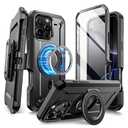 SUPCASE for iPhone 16 Pro Max Case with Stand (UBPro Mag), [Support MagSafe] [Built-in Screen Protector & Belt Clip] [Military-Grade Protection] Magnetic Phone Case for iPhone 16 Pro Max 6.9'', Black