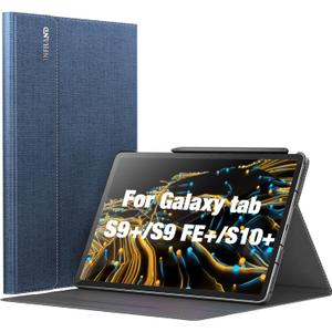 INFILAND Galaxy Tab S10+ Plus 2024/ S9+ Plus/ S9 FE Plus Case, Multi-Angle Stand Cover Compatible with Samsung Tab S10 Plus/ S9 Plus/S9 FE Plus 12.4 Inch [Auto Wake/Sleep],Navy (05-Blue)