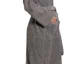 Turkuoise Soft & Absorbent Towel Robe, 100% Cotton Turkish Terry Cloth Kimono Bathrobes for Women (M)