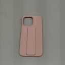 LAUDTEC Silicone Kickstand Case Compatible with iPhone 17 Pro Max, Vertical and Horizontal Stand Hand Strap Metal Kickstand Cover, Flexible Soft Liquid Silicone Stand Case for iPhone 17 Pro Max (Pink)