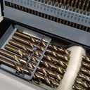 115Pcs Cobalt Drill Bits Set, M35 High Speed Steel, 135 Degree Tip, Twist Jobber Length Drill Bit Kit for Hardened Metal, Plastic and Wood with Metal Indexed Storage Case, 1/16"-1/2"