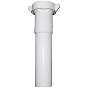 LASCO 03-4341 White Plastic Tubular 1-1/4-Inch by 6-Inch Slip Joint Extension with Nut and Washer 2 Pack