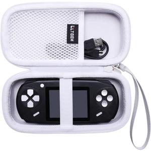 LTGEM Case Compatible with Beijue/TaddToy 16 Bit Handheld Games, White(Case Only)