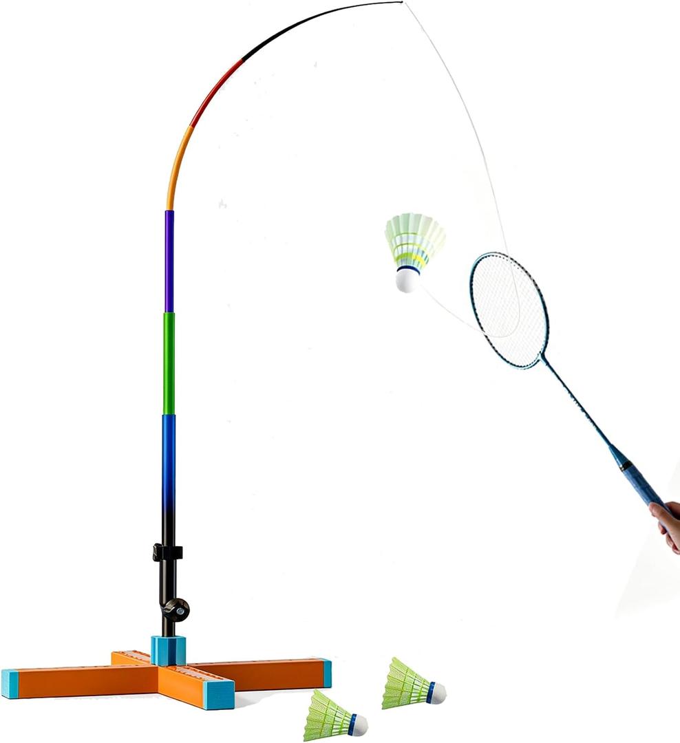 Badminton Ball Swing Trainer Adjustable Height with Heavy Base