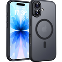 TOCOL for iPhone 17 Case, Compatible with Magsafe, Full Camera Protection, Builtin Magnetic Ring, Drop Protection, Translucent Matte Phone Case for iPhone 17 6.3 inch (Black)