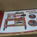 OLLIKIVI Outdoor Play Kitchen for Kids | Wooden Mud Kitchen Set with Removable Sink, Planting Area, Oven, Stove, Dual-Sided Chalkboard & Storage | Backyard Pretend Toy | Ages 3+, 35.62 x 13.18 x 31.29 inches