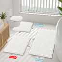 Smiry Bathroom Rugs 71X47, Luxury Chenille Extra Soft Absorbent Bath Mat
