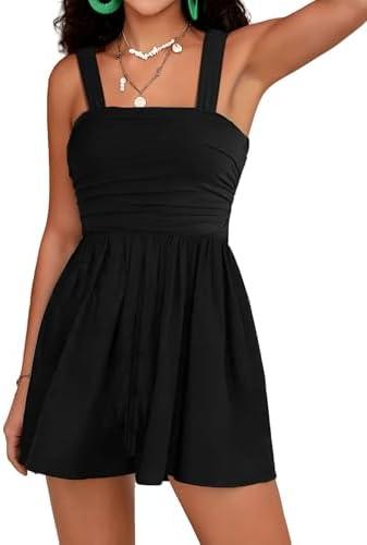 STOLKISS Women Summer Casual Strapless Rompers Tube Top Shorts Jumpsuit Sleeveless Off Shoulder Sexy Beach Romper with Pocket L STOLKISS Women Summer Casual Strapless Rompers Tube Top Shorts Jumpsuit Sleeveless Off Shoulder Sexy Beach Romper with Pocket L