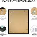 Hongkee 18x22 Frame, 18 x 22 Black Wood Style (14x18 Mat, 1 Pack), 18X22 in