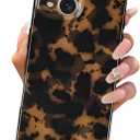 Compatible with iPhone 15 Case 6.1 inch,Tortoise Shell Retro Amber Brown Cheetah Print Leopard, Classic Soft TPU Protective Shockproof Case for iPhone 15