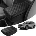 FIILINES Center Console Cover for Subaru Forester 2025 2026, Armrest Cover Pad Cushion Protector Forester Accessories Armrest Cover Anti-Scratch Black