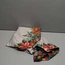 Christmas Fitted Round Poinsettia Table Cloth,XMAS Retro Linen Tablecloth Waterproof Table Cover for a Circle Table,Black Red Buffalo Plaid Circular Table Cloth Elastic for Kitchen Picnic 45-54in